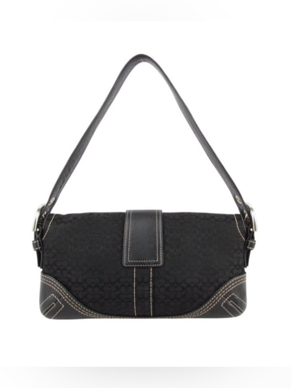 Coach Vintage Black Soho Signature Buckle Demi Shoulder Bag 3628 - Picture 3 of 9